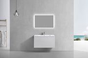 Kube Bath BALLI36-GW Balli 36" Gloss White Wall Mount Single Sink Bathroom Vanity with Reinforced Acrylic Composite Top - view 4