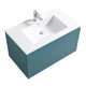 Kube Bath BALLI36-TG Balli 36" Teal Green Wall Mount Single Sink Bathroom Vanity with Reinforced Acrylic Composite Top