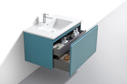 Kube Bath BALLI36-TG Balli 36" Teal Green Wall Mount Single Sink Bathroom Vanity with Reinforced Acrylic Composite Top - view 5
