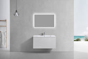 Kube Bath BALLI40-GW Balli 40" Gloss White Wall Mount Single Sink Bathroom Vanity with Reinforced Acrylic Composite Top - view 3