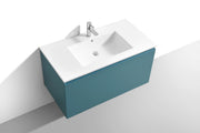Kube Bath BALLI40-TG Balli 40" Teal Green Wall Mount Single Sink Bathroom Vanity with Reinforced Acrylic Composite Top - view 4