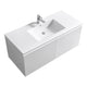 Kube Bath BALLI48S-GW Balli 48" Gloss White Wall Mount Single Sink Bathroom Vanity with Reinforced Acrylic Composite Top