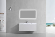 Kube Bath BALLI48S-GW Balli 48" Gloss White Wall Mount Single Sink Bathroom Vanity with Reinforced Acrylic Composite Top - view 3