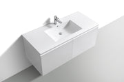 Kube Bath BALLI48S-GW Balli 48" Gloss White Wall Mount Single Sink Bathroom Vanity with Reinforced Acrylic Composite Top - view 4