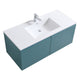 Kube Bath BALLI48S-TG Balli 48" Teal Green Wall Mount Single Sink Bathroom Vanity with Reinforced Acrylic Composite Top