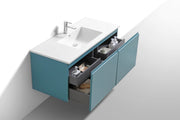 Kube Bath BALLI48S-TG Balli 48" Teal Green Wall Mount Single Sink Bathroom Vanity with Reinforced Acrylic Composite Top - view 5