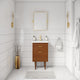 Brandy 20.5 in. W x 15.7 in. D x 34.5 in . H Bath Vanity in Honey Walnut with White Ceramic Top