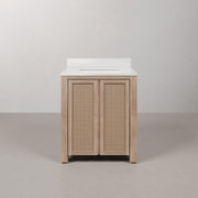 BE30EM00TL - Belmont 30 In. Single Sink Pre-Assembled Transitional Style Bathroom Vanity With 1" White Engineered Marble Countertop