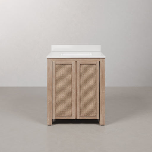 BE30EM00TL - Belmont 30 In. Single Sink Pre-Assembled Transitional Style Bathroom Vanity With 1" White Engineered Marble Countertop