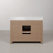 BE48EM00TL - Belmont 48 In. Single Sink Pre-Assembled Transitional Style Bathroom Vanity With 1" White Engineered Marble Countertop
