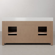 BE72EM00TL - Belmont 72 In. Double Sinks Pre-Assembled Transitional Style Bathroom Vanity With 1" White Engineered Marble Countertop