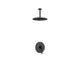 Kube Bath BK-RCR121V Aqua Rondo Matte Black Shower Set with Ceiling Mount 12" Rain Shower Head