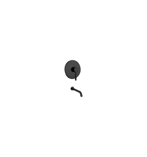 Kube Bath BK-RTF1V Aqua Rondo Matte Black Tub Filler with Rough-In Valve