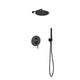 Kube Bath BK-RWR12HH2V Aqua Rondo Matte Black Shower Set with 12" Rain Shower and Handheld
