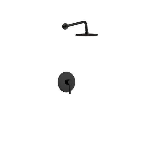 Kube Bath BK-RWR81V Aqua Rondo Matte Black Shower Set with 8" Rain Shower