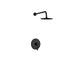 Kube Bath BK-RWR81V Aqua Rondo Matte Black Shower Set with 8" Rain Shower