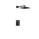 Kube Bath BK-WR3001V Aqua Piazza Matte Black Shower Set with 12" Square Rain Shower