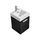 Kube Bath BSL16-BK Bliss 16" Black Wall Mount Single Sink Bathroom Vanity with Reinforced Acrylic Composite Top