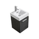 Kube Bath BSL16-GO Bliss 16" Gray Oak Wall Mount Single Sink Bathroom Vanity with Reinforced Acrylic Composite Top