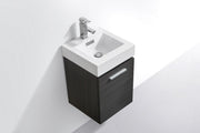 Kube Bath BSL16-GO Bliss 16" Gray Oak Wall Mount Single Sink Bathroom Vanity with Reinforced Acrylic Composite Top - view 4