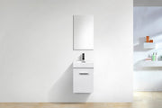 Kube Bath BSL16-GW Bliss 16" High Gloss White Wall Mount Single Sink Bathroom Vanity with Reinforced Acrylic Composite Top - view 3