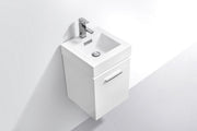 Kube Bath BSL16-GW Bliss 16" High Gloss White Wall Mount Single Sink Bathroom Vanity with Reinforced Acrylic Composite Top - view 4