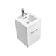 Kube Bath BSL16-GW Bliss 16" High Gloss White Wall Mount Single Sink Bathroom Vanity with Reinforced Acrylic Composite Top