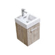 Kube Bath BSL16-NW Bliss 16" Nature Wood Wall Mount Single Sink Bathroom Vanity with Reinforced Acrylic Composite Top