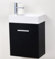 Kube Bath BSL18-BK Bliss 18" Black Wall Mount Single Sink Bathroom Vanity with Reinforced Acrylic Composite Top - view 3