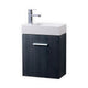 Kube Bath BSL18-GO Bliss 18" Gray Oak Wall Mount Single Sink Bathroom Vanity with Reinforced Acrylic Composite Top
