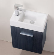 Kube Bath BSL18-GO Bliss 18" Gray Oak Wall Mount Single Sink Bathroom Vanity with Reinforced Acrylic Composite Top - view 3