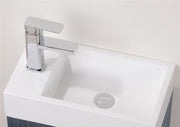 Kube Bath BSL18-GO Bliss 18" Gray Oak Wall Mount Single Sink Bathroom Vanity with Reinforced Acrylic Composite Top - view 4