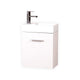 Kube Bath BSL18-GW Bliss 18" High Gloss White Wall Mount Single Sink Bathroom Vanity with Reinforced Acrylic Composite Top