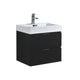 Kube Bath BSL24-BK Bliss 24" Black Wall Mount Single Sink Bathroom Vanity with Reinforced Acrylic Composite Top