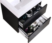 Kube Bath BSL24-BK Bliss 24" Black Wall Mount Single Sink Bathroom Vanity with Reinforced Acrylic Composite Top - view 5