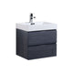 Kube Bath BSL24-GO Bliss 24" Gray Oak Wall Mount Single Sink Bathroom Vanity with Reinforced Acrylic Composite Top