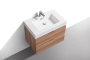 Kube Bath BSL24-HO Bliss 24" Honey Oak Wall Mount Single Sink Bathroom Vanity with Reinforced Acrylic Composite Top - view 5