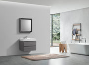 Kube Bath BSL24-VAG Bliss 24" Vulcan Ash Grey Wall Mount Single Sink Bathroom Vanity with Reinforced Acrylic Composite Top - view 3