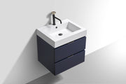 Kube Bath BSL24-BLUE Bliss 24" Blue Wall Mount Single Sink Bathroom Vanity with Reinforced Acrylic Composite Top - view 4
