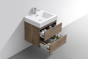 Kube Bath BSL24-BTN Bliss 24" Butternut Wall Mount Single Sink Bathroom Vanity with Reinforced Acrylic Composite Top - view 5