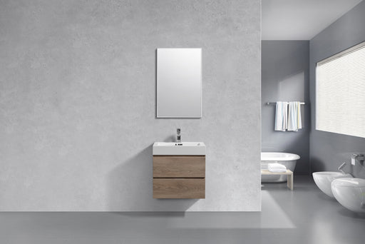 Kube Bath BSL24-BTN Bliss 24" Butternut Wall Mount Single Sink Bathroom Vanity with Reinforced Acrylic Composite Top - view 2