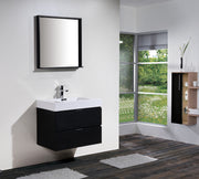 Kube Bath BSL30-BK Bliss 30" Black Wall Mount Single Sink Bathroom Vanity with Reinforced Acrylic Composite Top - view 3