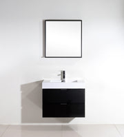 Kube Bath BSL30-BK Bliss 30" Black Wall Mount Single Sink Bathroom Vanity with Reinforced Acrylic Composite Top - view 2