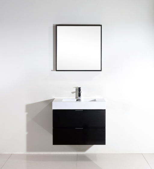 Kube Bath BSL30-BK Bliss 30" Black Wall Mount Single Sink Bathroom Vanity with Reinforced Acrylic Composite Top - view 2