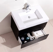 Kube Bath BSL30-BK Bliss 30" Black Wall Mount Single Sink Bathroom Vanity with Reinforced Acrylic Composite Top - view 4
