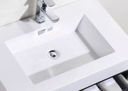 Kube Bath BSL30-BK Bliss 30" Black Wall Mount Single Sink Bathroom Vanity with Reinforced Acrylic Composite Top - view 6