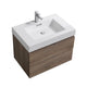 Kube Bath BSL30-BTN Bliss 30" Butternut Wall Mount Single Sink Bathroom Vanity with Reinforced Acrylic Composite Top