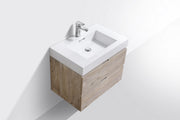 Kube Bath BSL30-NW Bliss 30" Nature Wood Wall Mount Single Sink Bathroom Vanity with Reinforced Acrylic Composite Top - view 4