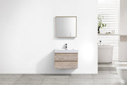Kube Bath BSL30-NW Bliss 30" Nature Wood Wall Mount Single Sink Bathroom Vanity with Reinforced Acrylic Composite Top - view 3