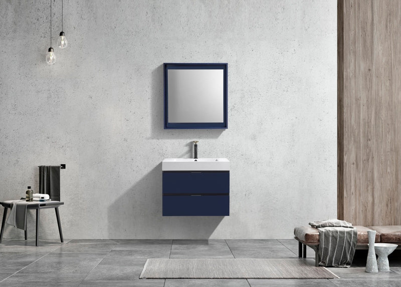 Kube Bath BSL30-BLUE Bliss 30" Blue Wall Mount Single Sink Bathroom Vanity with Reinforced Acrylic Composite Top - view 2
